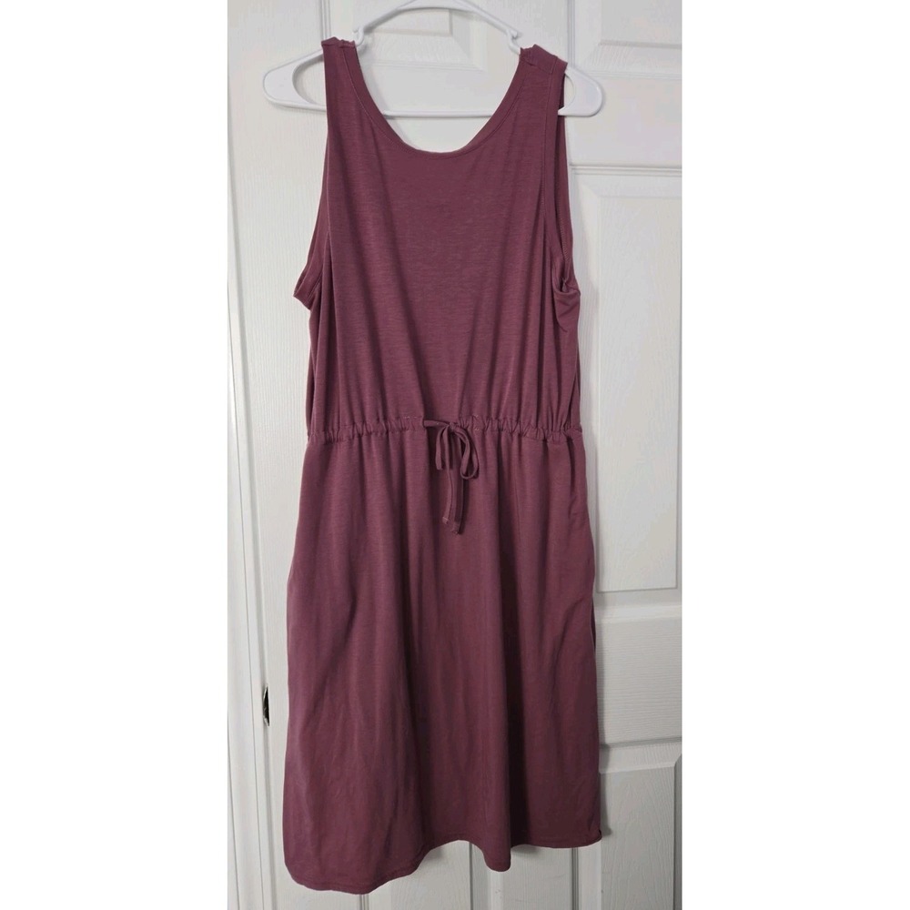 Columbia Sleeveless Dress Womens XL Mauve Drawstring Waist Pocket
